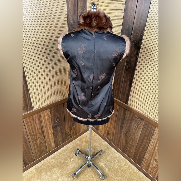 VINTAGE RUSSIAN SABLE FUR VEST JACKET COAT X-SMALL XS - Picture 10 of 10